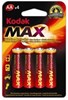 Obrázek Baterie Kodak alkalické - baterie tužková AA 1,5 V / 4 ks