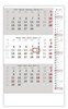 Obrázek Kalendář nástěnný pracovní - tříměsíční šedý s poznámkami / N210