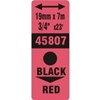Zobrazit detail produktu - Pásky D1 standardní - 19 mm x 7 m / černý tisk / červená páska Obrázek Pásky D1 standardní - 19 mm x 7 m / černý tisk / červená páska