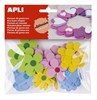 Obrázek Pěnovka květiny APLI  mix barev / samolepicí / mix druhů