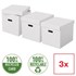 Obrázek Krabice úložná Esselte - kostka / bílá / 365 x 320 x 315 mm / s otvory / 3 ks