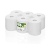 Obrázek Papírové ručníky v rolích - bílé / 1-vrstvé / 300 m / 6 rolí