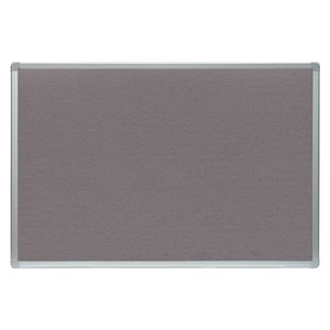 Obrázek Tabule filcová v hliníkovém rámu ARTA - 90 x 120 cm / šedá