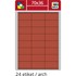 Obrázek Print etikety A4 pro laserový a inkoustový tisk - 70 x 36 mm (24 etiket/ arch) červená