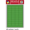 Obrázek Print etikety A4 pro laserový a inkoustový tisk - 48,5 x 25,4 mm (40 etiket / arch) zelená