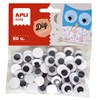 Obrázek Samolepicí očička APLI černá kulatá / 50 ks