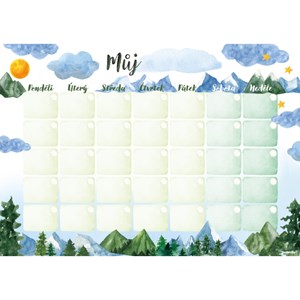 Obrázek Plánovač měsíční A4 - Hory