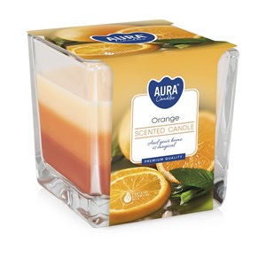 Obrázek Vonná svíčka tříbarvená - Pomeranč