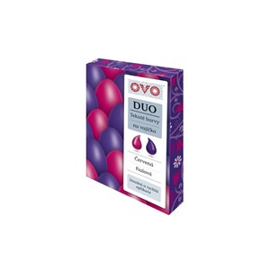 Obrázek Tekuté barvy na vajíčka OVO® DUO - červená/fialová
