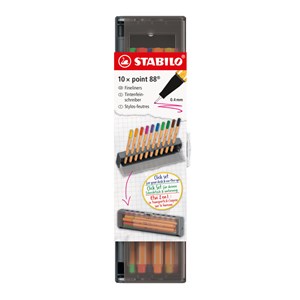 Obrázek Liner STABILO® point 88 Click set se stojánkem - 10 ks