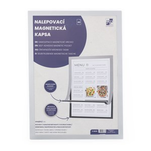 Obrázek Kapsa nalepovací magnetická A5 - stříbrná