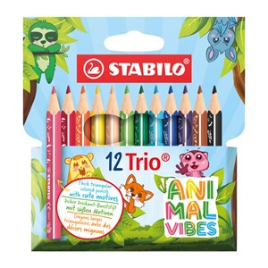 Obrázek Pastelky STABILO® Trio Animal Vibes MINI - 12 ks