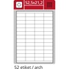 Obrázek Print etikety A4 PLUS pro laserový a inkoustový tisk - 52,5 x 29,7 mm (40 etiket / arch)