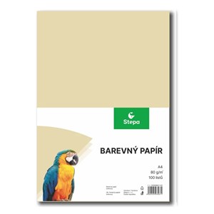 Obrázek Papír barevný - A4 / 80 g / 100 listů / krémová