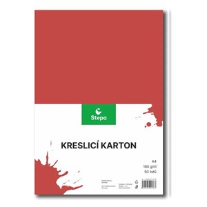 Obrázek Kreslicí karton - A4 / 180 g / 50 listů / červená